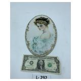 Painted Porcelain Oval Plaque x