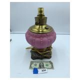 Pink Hurrican Lamp (Fenton?)