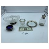 Misc Glass / Silver Plate Lot