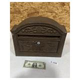 Cast Iron Wall Mount Mail Box (no Key)