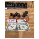 3/8 Drive Snap-On Impact Swivel Metric Sockets