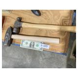 2 Wood Handle Shop Hammers