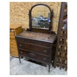 Vintage Dresser & Mirror w/extra casters