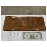 1936 1 Ton License Plate Arkansas