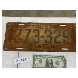 1936 2 1/2 Ton License Plate Arkansas
