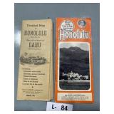 WWII 1942 Honolulu Oahu Hawii Map
