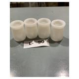 Vintage White Glass Creamers 2 pair