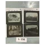 WWI Battle Damage Lantern Slides