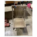 Vintage Folding Wood Chair