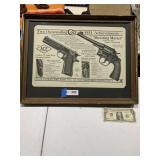 Framed 1930s Colt Advertisment