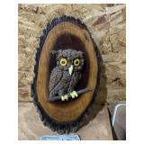 Owl Decor (wood, pine cone)