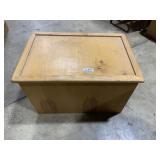 Wood Chest & Contents 31" x 20 1/2" x 19"