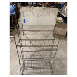 Metal battery Rack with Sign