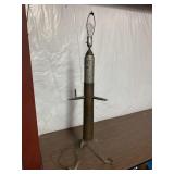 Vintage Trench Art Military Artillery Shell Lamp