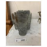 (9) Anchor Hocking Wexford Smoke Tumblers