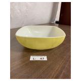 Vintage Pyrex Yellow Square Bowl 525B