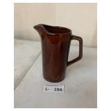 Vintage Brown Drip Pottery Pitcher