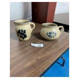 Pfaltzgraff Folk Art Pattern Stoneware Creamers