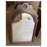 Vintage Queen Ann Style Wall Mirror (damaged)