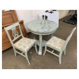 Pedestal Table & (2) Chairs