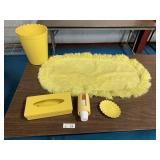 Vintage MCM Yellow Bathroom Collection