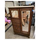 Antique Chifferobe Mirrored Doors