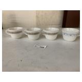 (4) Vintage Pyrex Mugs Mixed Patterns