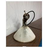 Vintage Enamel Industrial Gas Station Light White