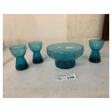 Morgantown Barton Glass Peacock Blue