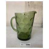 Vintage Hazel Atlas Eldorado Pattern Pitcher Green