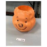 Plastic Winnie the Pooh Blow Mold Halloween Pail