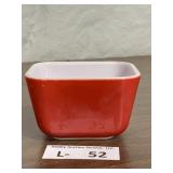 Vintage Pyrex Refrigerator Dish Red