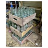 (3) Vintage Wood Crate w/Mixed Bottles