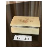 Vintage Alabaster Hinged Trinket Box made in Italy