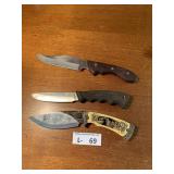 (3) Fixed Balde Knives