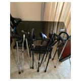 (10) Metal Walking Canes