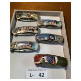 (6) Collector Knives - America