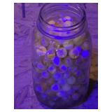 UV Uranium Cadmium Marbles in Jar