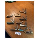 (10) Mixed Pocket Knives