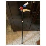 Duck Folk Art Walking Cane