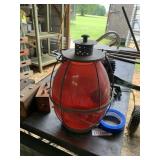 Vintage Red Globe Lantern