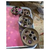 Antique Cast Iron Cart Wheels