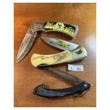 (2) Large Folding collector Knives & Limb Saw