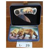 Bear Collector Knife in Tin