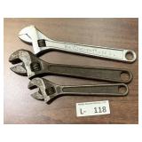 (3) Crescent Brand Crescent Wrenches