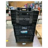 (3) Plastic Crates