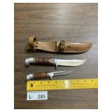 Pair Western Hunting Knives w/Sheath NAHC