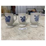 (3) Pfaltzgraff Footed Pedestal Coffee Mug