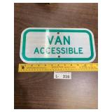 Metal "Van Accessible" Sign