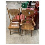 (2) Oak Dining Chairs